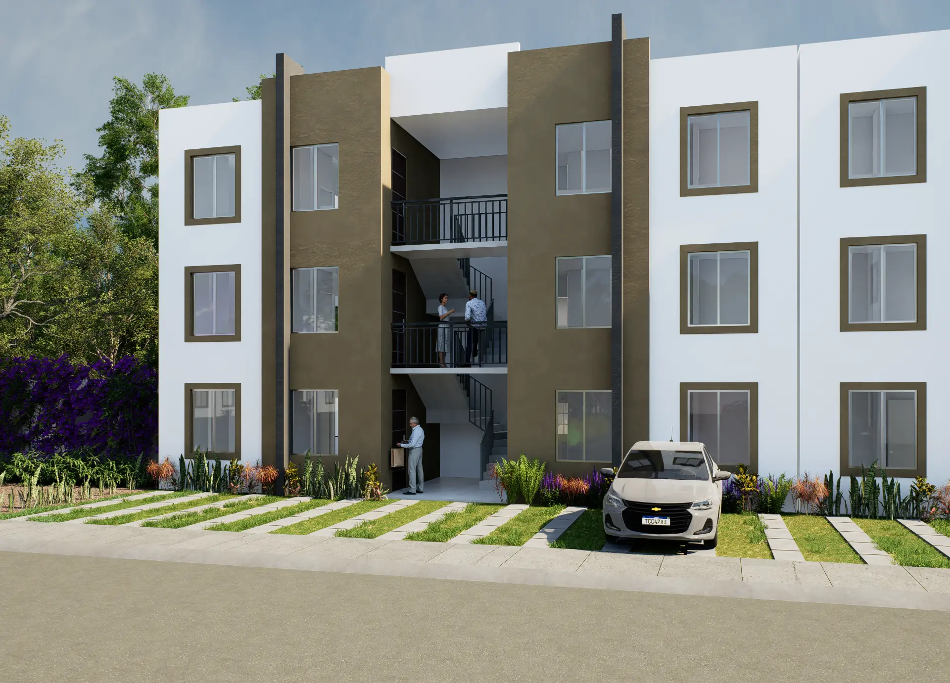 Fachada del conjunto en Residencial San José